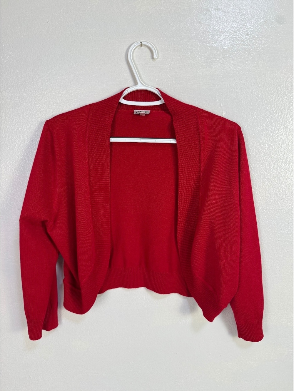 St. John Red Knit Cardigan Sweater Size M